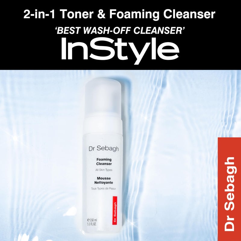 Dr. Sebagh Dr Sebagh 2-in-1 Toner & Cleanser (5.1 fl oz) - Gentle Face Wash - Deep Pore Cleanser & Makeup Remover - Foam Cleanser for Oily Skin - Award-Winning - Image 3